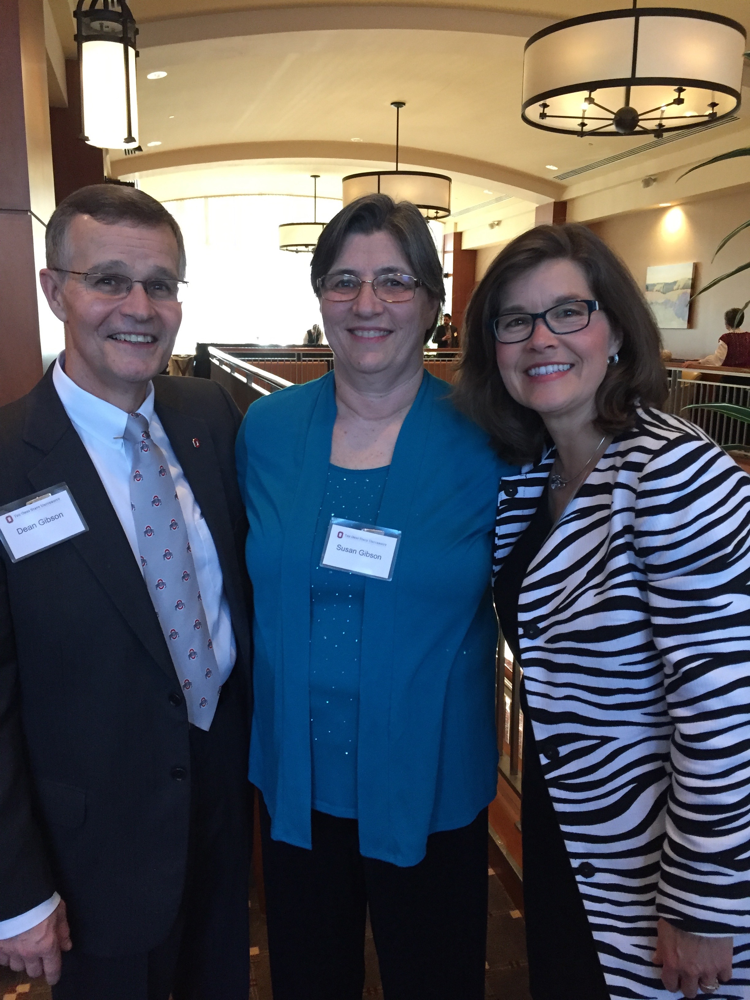 Photo of Dean and Susan Gibson with Claudia Buchmann