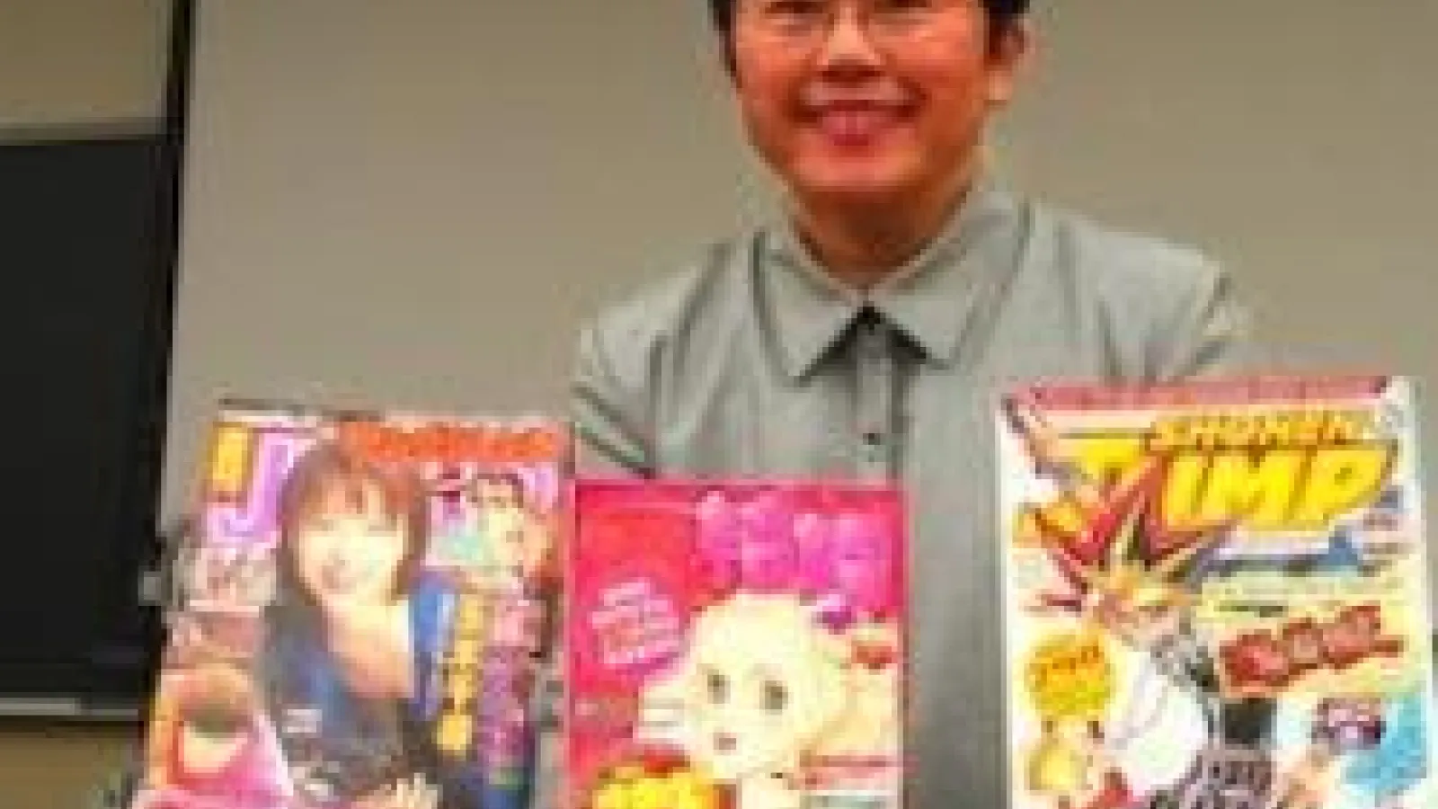 Dr. Kinko with Japanes magazines
