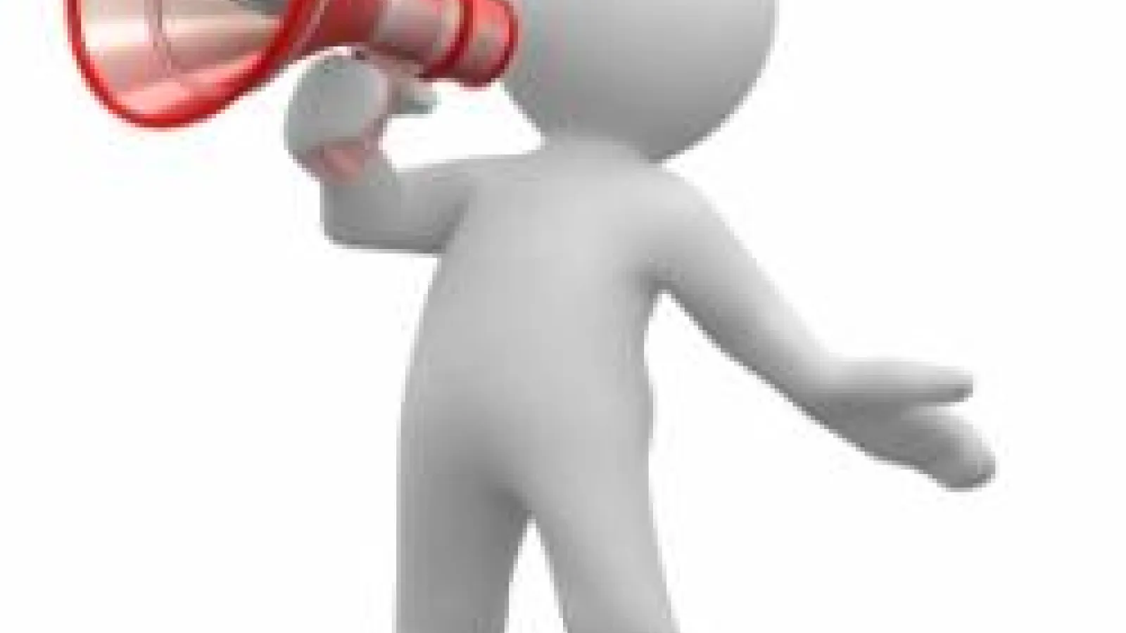 cartoon person with megaphone