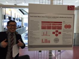 Jonathan Sun at the Denman Research Forum Photo of Mr. Sun with his research presentation