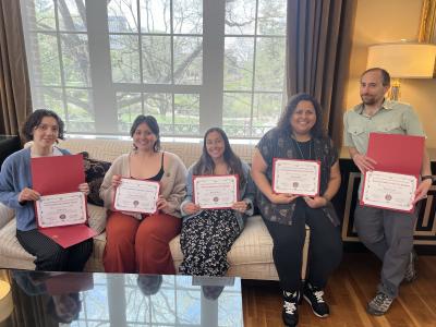 SGSA Award recipients from left to right: Taylor June, Akanne Torres-Beltram, Karissa Wess, Nahrissa Rush, Mike Vuolo