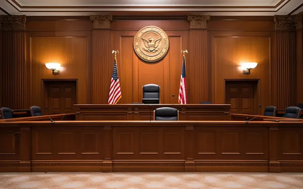 Interior of an American court room