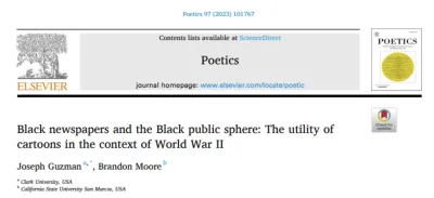 Black newspapers and the Black public sphere: The utility of cartoons in the context of World War II. 