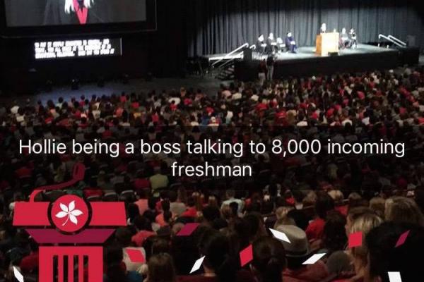OSU Convocation 2020 Hollie Brehm at convocation